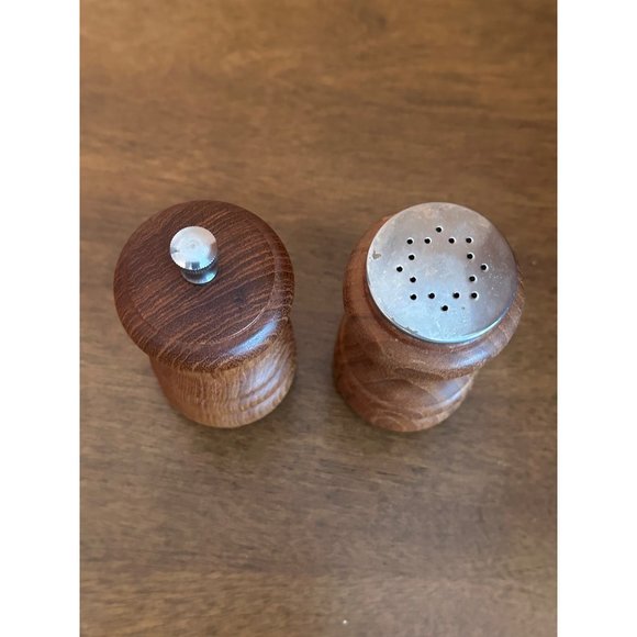 Teak Modern Salt & Pepper Shakers Pede, Designed by Peter Dienes, Holland, 1960s - Picture 5 of 5